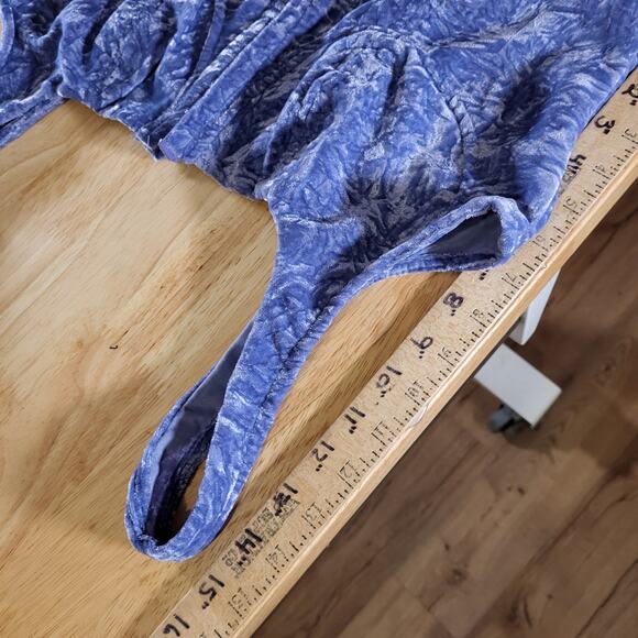 NWT Wild Fable Periwinkle Blue Velvet Stretch Corset Top Sleeveless Large - Picture 6 of 9